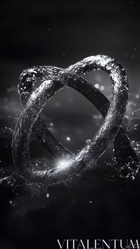 Parametric liquid torus knot rendered with high specular caustics