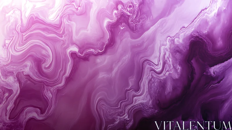 Lavender fluid waves swirl in a dreamy abstract space.