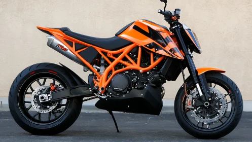 Bold orange street motorcycle invites spirited city rides