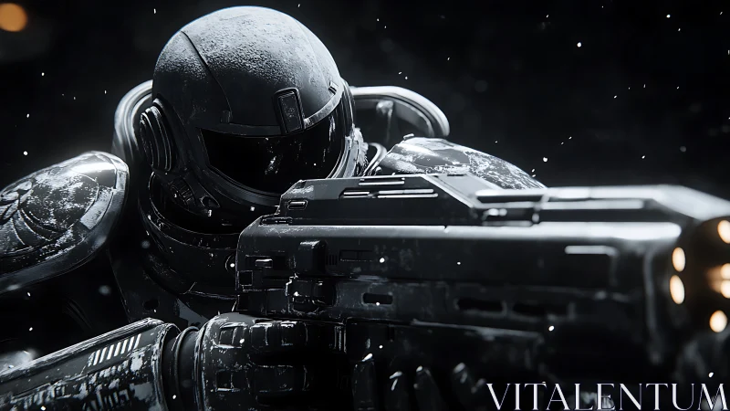 Frostbitten space marine aiming a thunderous plasma cannon.