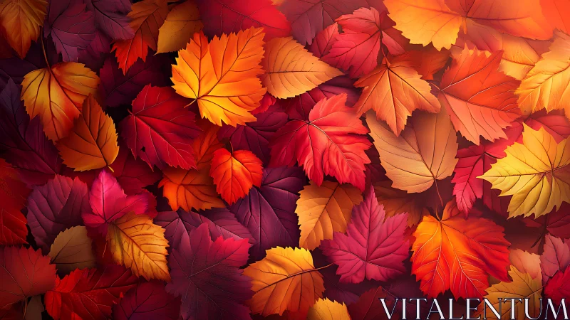 Glowing autumn leaves gathered in a cozy seasonal tapestry.
