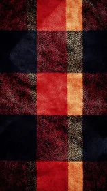 Classic Tartan Pattern Woven in Red Navy and Gold Tones