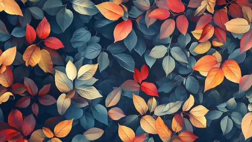 Autumn leaves pirouette over midnight blue forest velvet