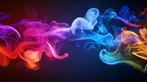 Chromatic vapor dynamics in intertwined luminous color fields.