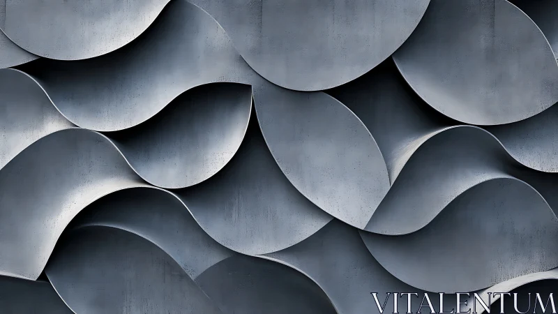 Gentle steel waves curling into a calming modern rhythm.