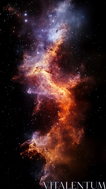 Spectral ionized nebula plume with high dynamic range rendering.