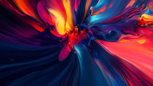 Colorful cosmic bloom of swirling light and motion.