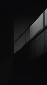 Silent corridor of shadows and steel in nocturne geometry.