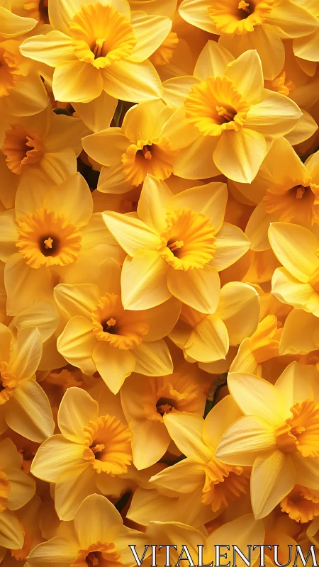 Radiant Daffodil Garden in Full Spring Bloom