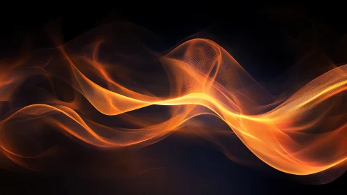 Luminous Ribbons Dance Through Darkness.