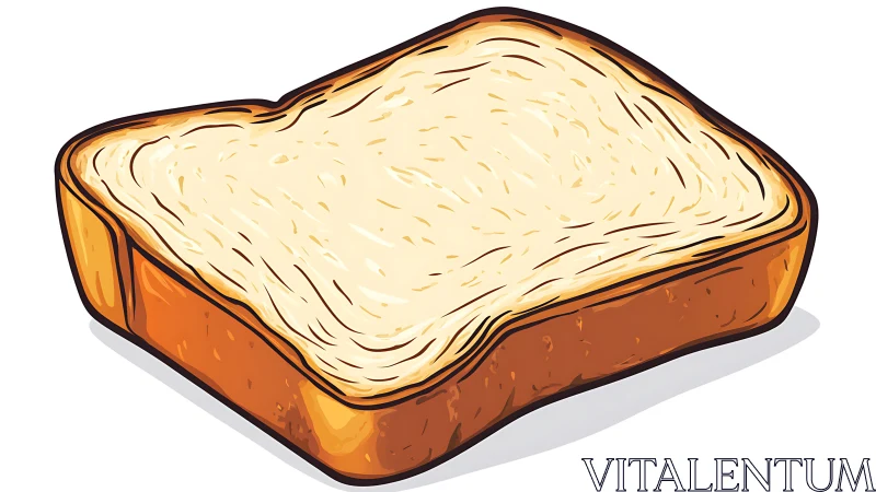 Buttered Toast Illustration