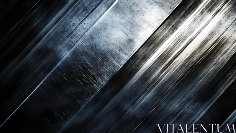 Abstract metallic texture with diagonal brushed steel lines.