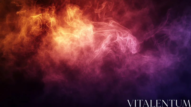 Chromatic volumetric smoke gradient with high contrast lighting