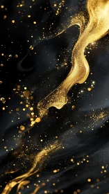 Liquid starlight cascades across velvet-black cosmic night.