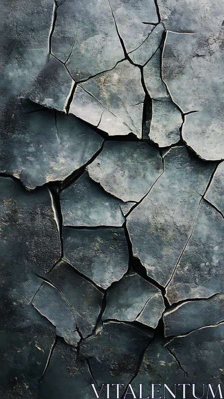 Shattered slate horizon where quiet fractures remember storms.