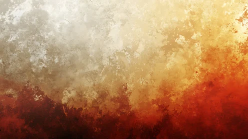 Diagonal warm gradient texture with chaotic grunge particle layering