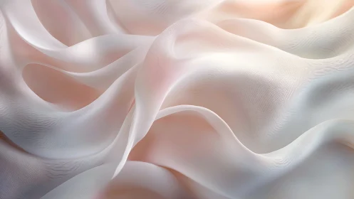 Whisper-soft waves of pastel fabric drifting in light.