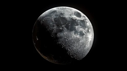 Crescent moon reveals razor-sharp cratered surface detail.