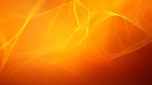 Abstract orange and yellow light waves digital background art.