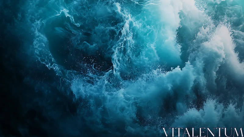 Tempest heart of the ocean swirling in turquoise fury.