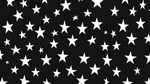 White star scatter pattern on deep matte black field.