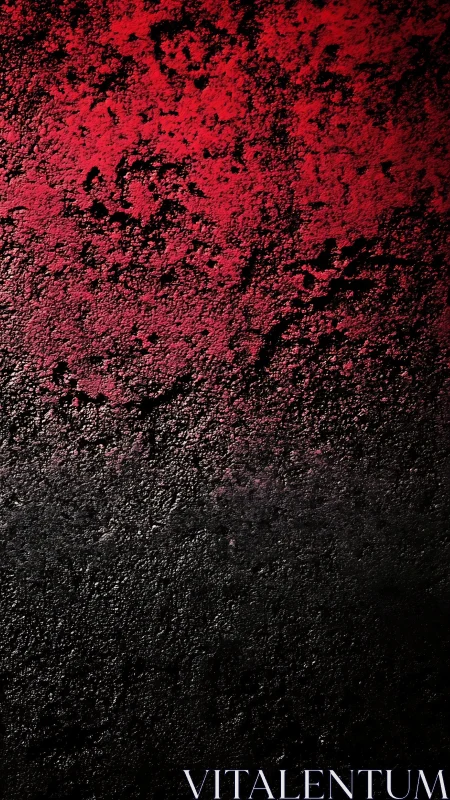 Red and black textured gradient evokes bold dramatic contrast.