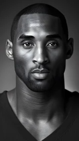 Calm grayscale portrait capturing quiet strength and focus.