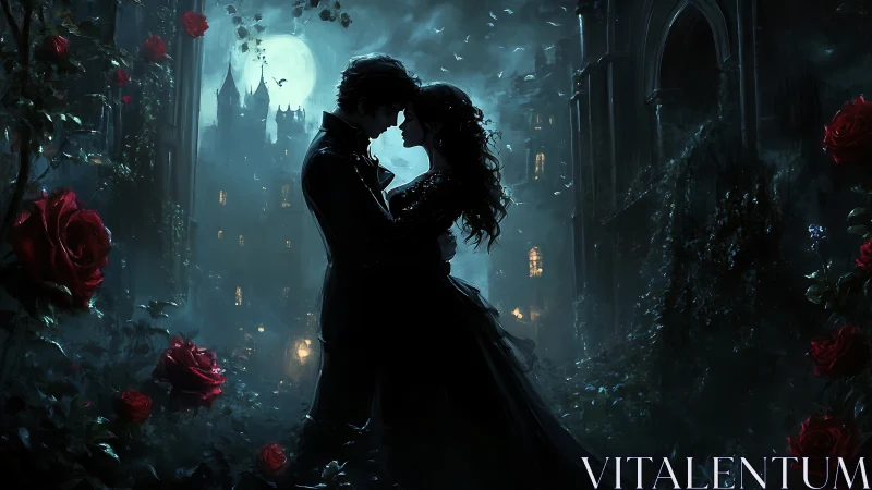 Moonlit Romance: Gothic Castle Silhouettes in Twilight