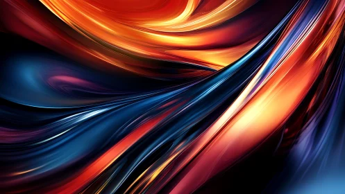 Molten aurora ribbons collide in a liquid neon tempest.