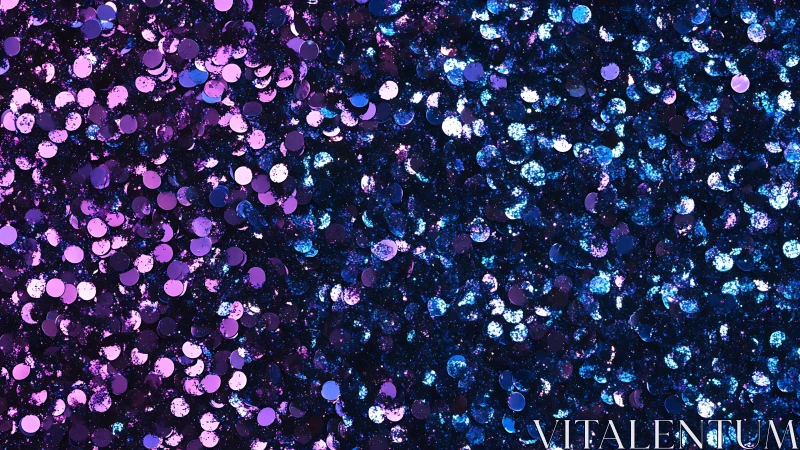 Sparkling Blue and Purple Glitter Confetti Abstract Background.