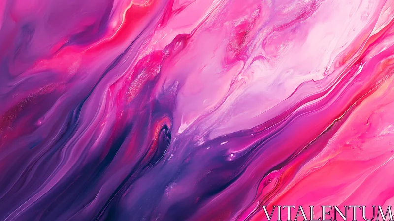 Rivers of pink and purple color flow in dreamy soft waves