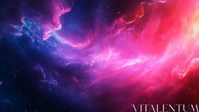 Nebular lightwave gradients in magenta and cyan cosmos.