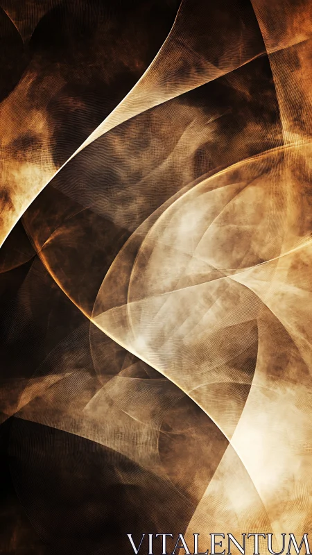 Amber smoke ribbons curl through layered abstract light.