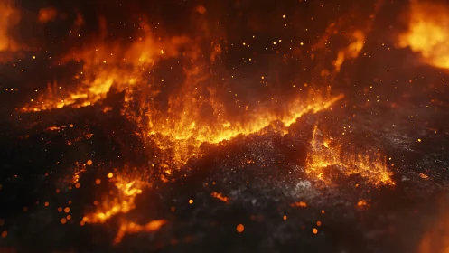 Molten Cascade: Fire's Violent Architecture.