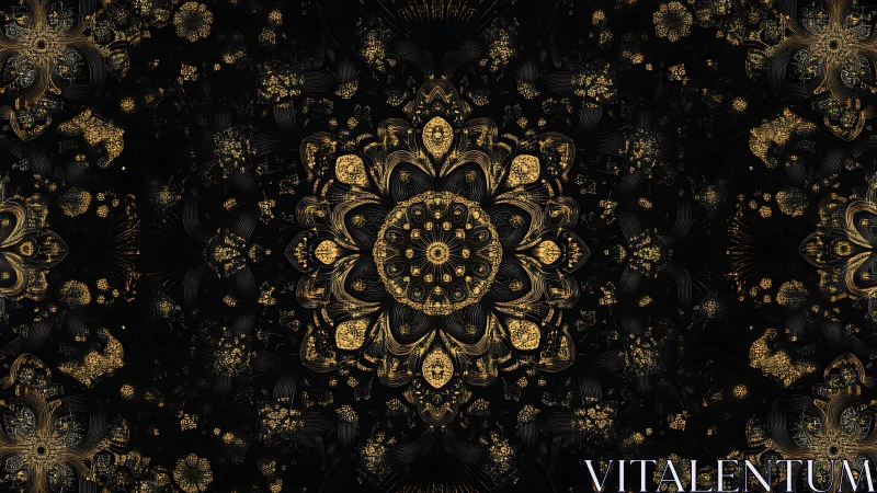 Golden mandala glow unfolding in a gentle cosmic bloom.