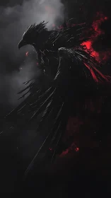 Emberborn shadow phoenix tearing through volcanic night.