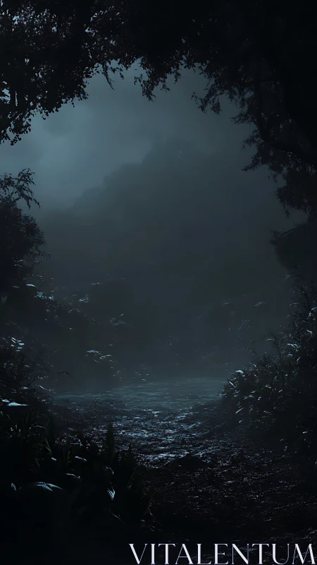 Twilight Portal: Where Mist Swallows the Unseen.