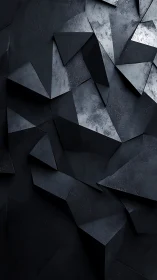 Polygonal basalt planes in staggered low-key relief geometry.