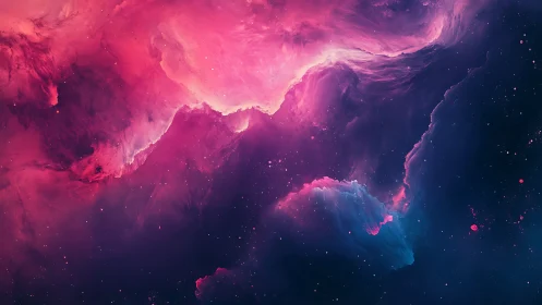 Nebular chromatic drift in magenta and cyan gradients.