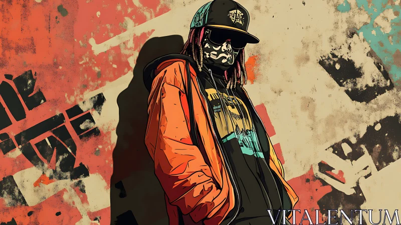 Streetwise shadows and bright beats in bold graffiti glow.