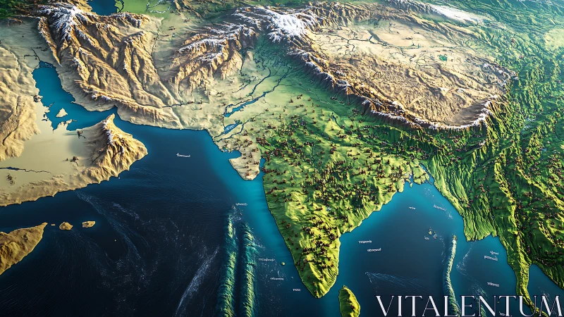 Sweeping 3D map warms the landscape of the Indian subcontinent