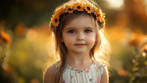 Golden Hour Dreamer Crowned in Daisy Brilliance