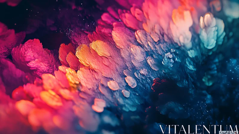 Radiant abstract clouds swirl in a cosmic color storm