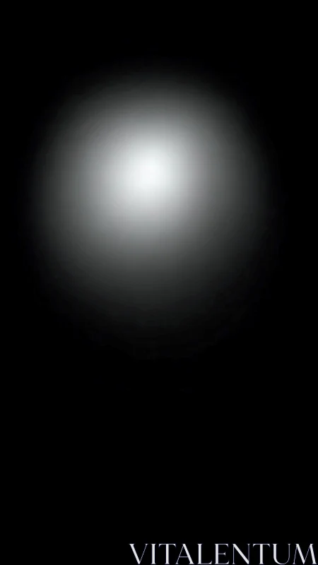 Single white spotlight glow on black background. Period.