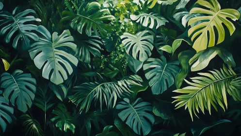 Leafy jungle murmurs softly beneath painted emerald light