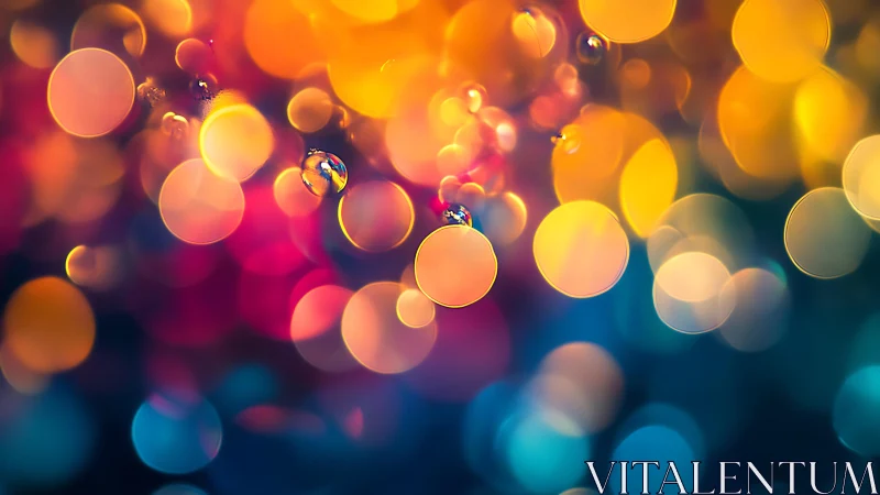 Vibrant abstract bokeh lights in warm and cool tones, soft focus.