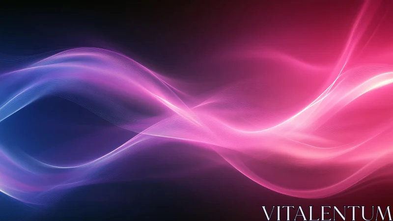 Neon ribbons of sound weave softly through a digital dusk