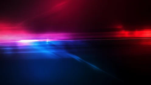 Abstract Futuristic Light Streaks in Red and Blue Digital Art.