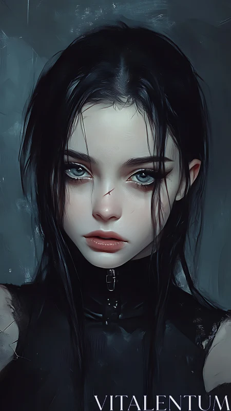 Storm-lit gothic portrait captures a wounded, defiant gaze