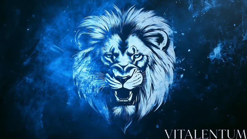 Celestial roar of the electric midnight lion spirit.